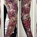 Blumen Sleeve tattoo von Darren Wright Tattoos