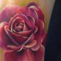 Realistic Leg Flower tattoo by Immortal Ink