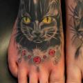 Realistic Foot Cat tattoo by Renaissance Tattoo