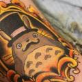 tatuaggio Fantasy Gamba Personaggi Medaglione di Renaissance Tattoo