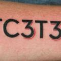 tatuaggio Braccio Scritte Caratteri di Archive Tattoo