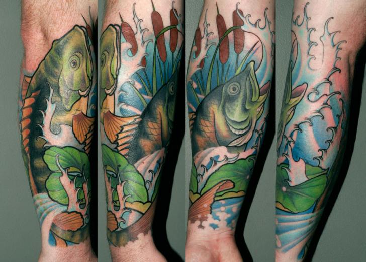 Arm Realistic Fish Tattoo by Archive Tattoo
