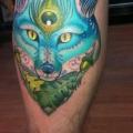 Fantasie Waden Wolf tattoo von Archive Tattoo