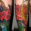 Calf Leg Women tattoo by Archive Tattoo