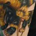 Arm Realistic Bee tattoo by Left Hand Path