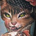 Arm Fantasy Cat tattoo by Mai Tattoo