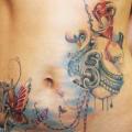 Fantasy Side Belly tattoo by Mai Tattoo