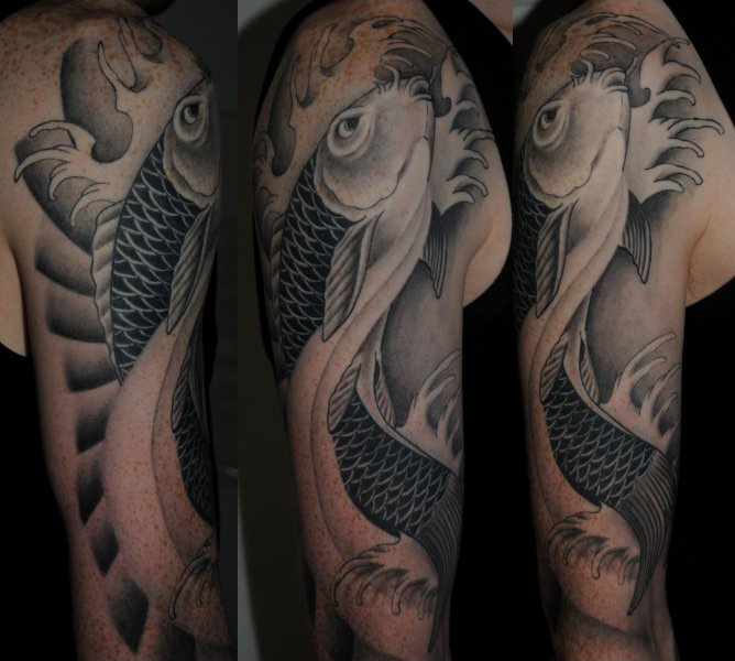 Tatuaje Brazo Japoneses Carpa por Corpus Del Ars