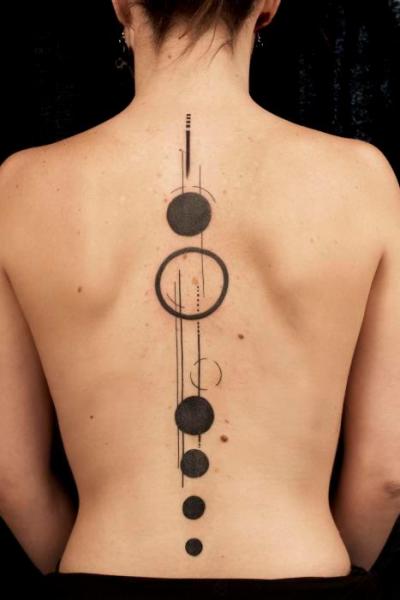 Back Geometric Tattoo by Corpus Del Ars