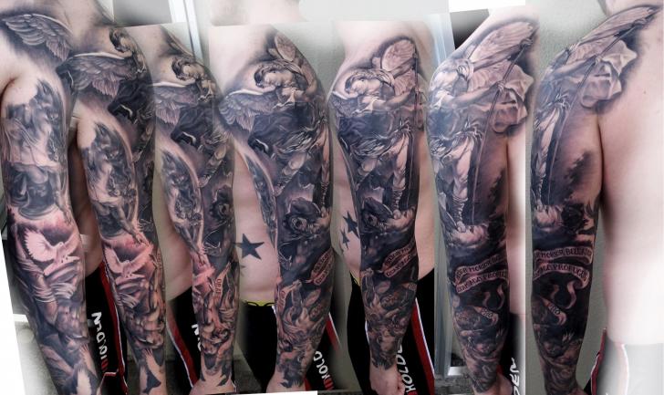 Tatouage Sleeve par Matt Jordan Tattoo