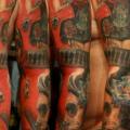 Women Gun Sleeve tattoo by Mikky Tattoo