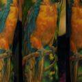 Arm Realistic Parrot tattoo by Negative Karma
