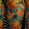 Schulter Realistische Blätter tattoo von Negative Karma