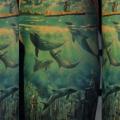 Shoulder Sea Dolphin tattoo by Negative Karma