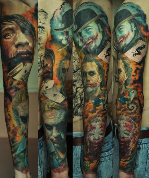 Tatuaggio Fantasy Joker Manica di Negative Karma