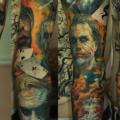 Fantasy Joker Sleeve tattoo by Negative Karma