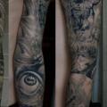 Eye Skeleton Sleeve tattoo by Negative Karma