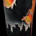 tatuaje Brazo Fantasy Batman por Oleg Tattoo