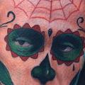 tatuaje Cráneo mexicano Hombres por Oleg Tattoo