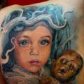 Shoulder Realistic Children Puppet tattoo by Tattoo X