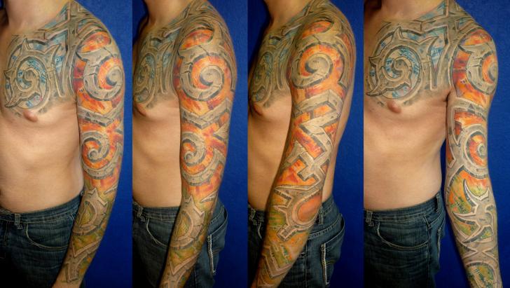 Brust 3d Sleeve Tattoo von Tattoo X