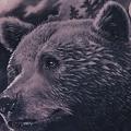 Realistische Brust Bären tattoo von Oleg Turyanskiy