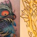 Fantasy Fish tattoo by Oleg Turyanskiy