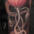 tatuaggio Braccio Realistici Fiore di Dark Images Tattoo