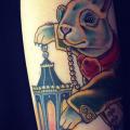 tatuaggio Braccio Fantasy Coniglio di Time Travelling Tattoo