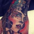 Old School Hand Gypsy tattoo by Time Travelling Tattoo