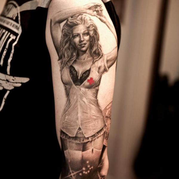 Arm Nurse Women Tattoo by Wicked Tattoo