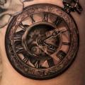 Realistic Clock tattoo by Wicked Tattoo