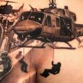 Shoulder Realistic Helicopter tattoo by Wicked Tattoo