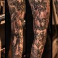 Fantasie Sleeve tattoo von Wicked Tattoo