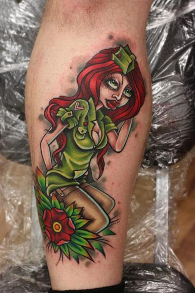 Fantasy Calf Women Tattoo by Nemesis Tattoo