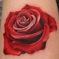 Realistic Calf Flower tattoo by Nemesis Tattoo
