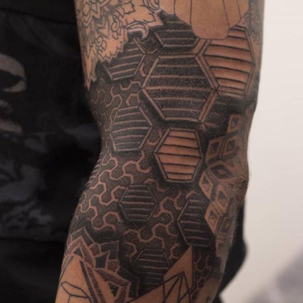 Dotwork Abstract Tattoo by Nemesis Tattoo