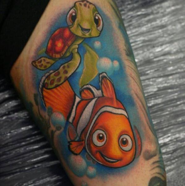 Tatuaje Fantasy Muslo Pescado por Nemesis Tattoo