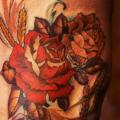 Leg Flower tattoo by Scapegoat Tattoo