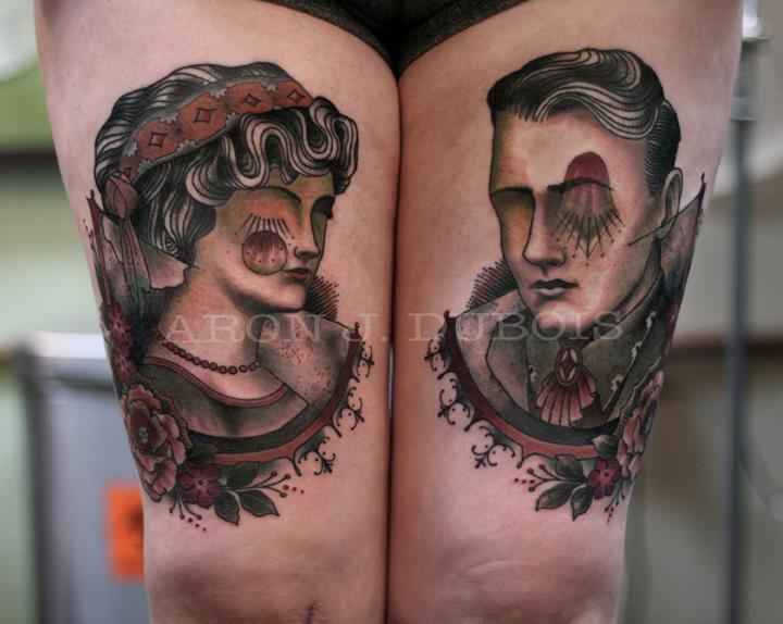 Tatuaggio Donne Coscia Uomo di Scapegoat Tattoo
