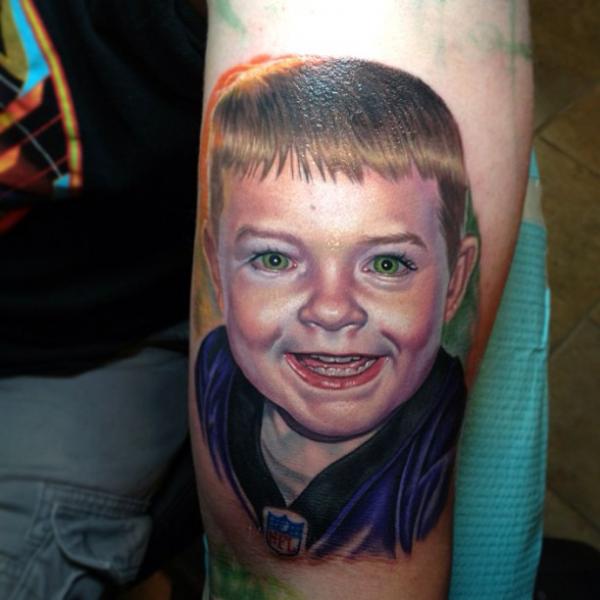 Realistic Children Tattoo by Steve Wimmer