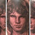 tatuaje Hombro Realista Jim Morrison por Steve Wimmer