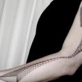 tatuaggio Braccio Dotwork Linea di Dots To Lines
