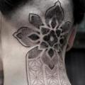 Neck Dotwork tattoo by Dots To Lines