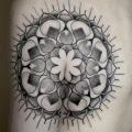 tatuaggio Spalla Braccio Dotwork Geometrici di Dots To Lines