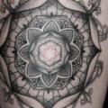 Dotwork Thigh tattoo by Dots To Lines