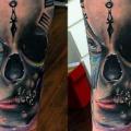 Arm Clock Skull tattoo by Fallout Tattoo