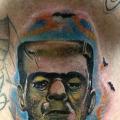 tatuaż Szyja Frankenstein Podbródek przez Fallout Tattoo