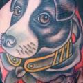 Old School Hund Hand tattoo von Seven Devils