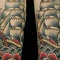 Old School Galleon tattoo by Seven Devils